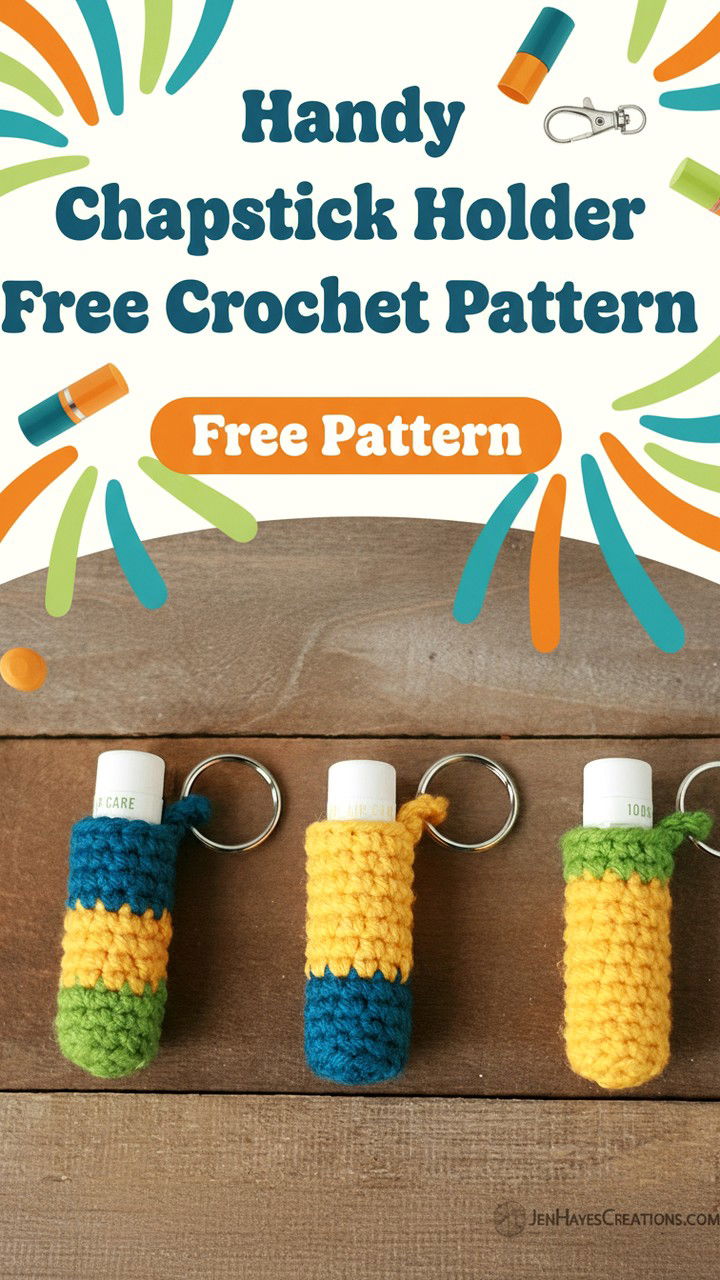 Versatile Crochet Chapstick Holder Keychain Free Pattern