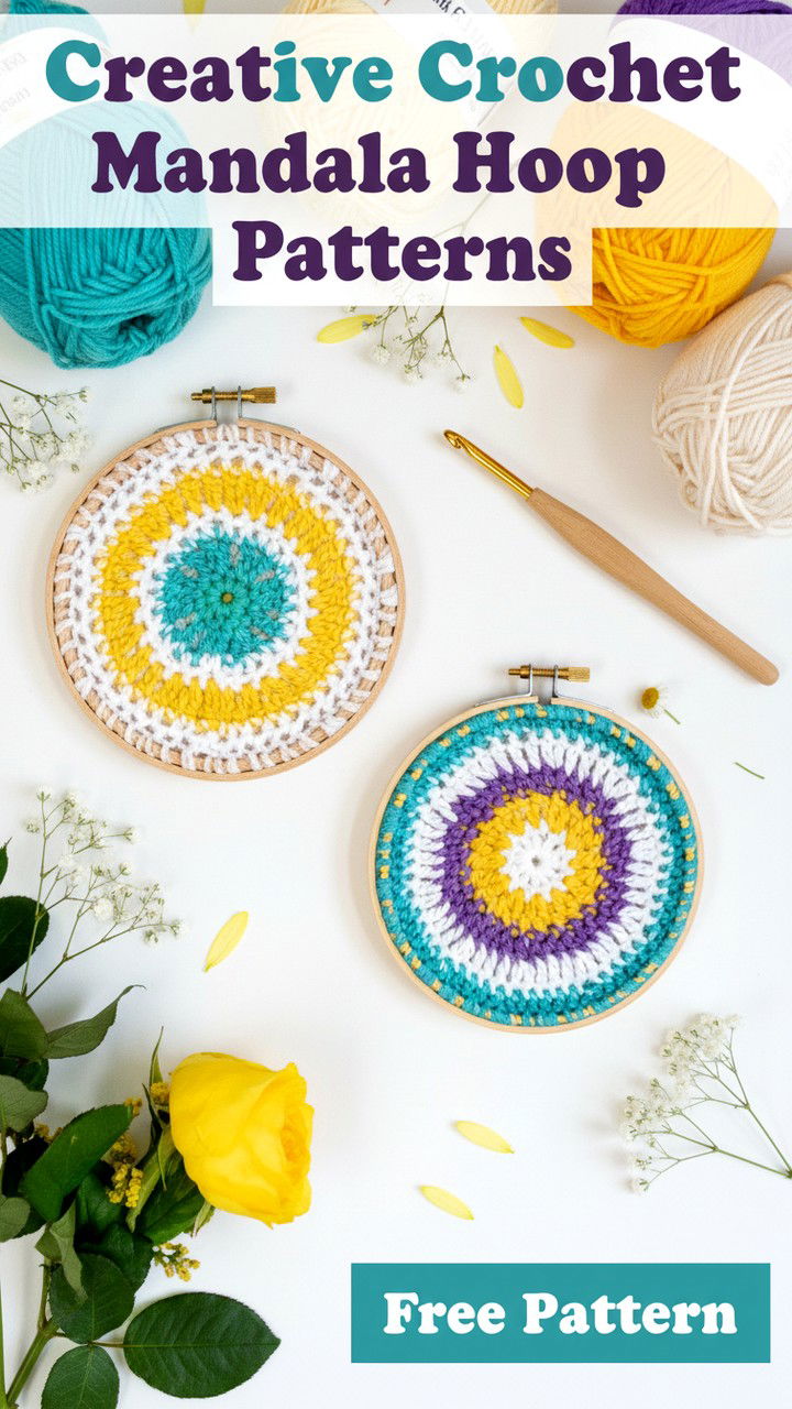 Creative Crochet Mandala Hoop Patterns for Modern Decor