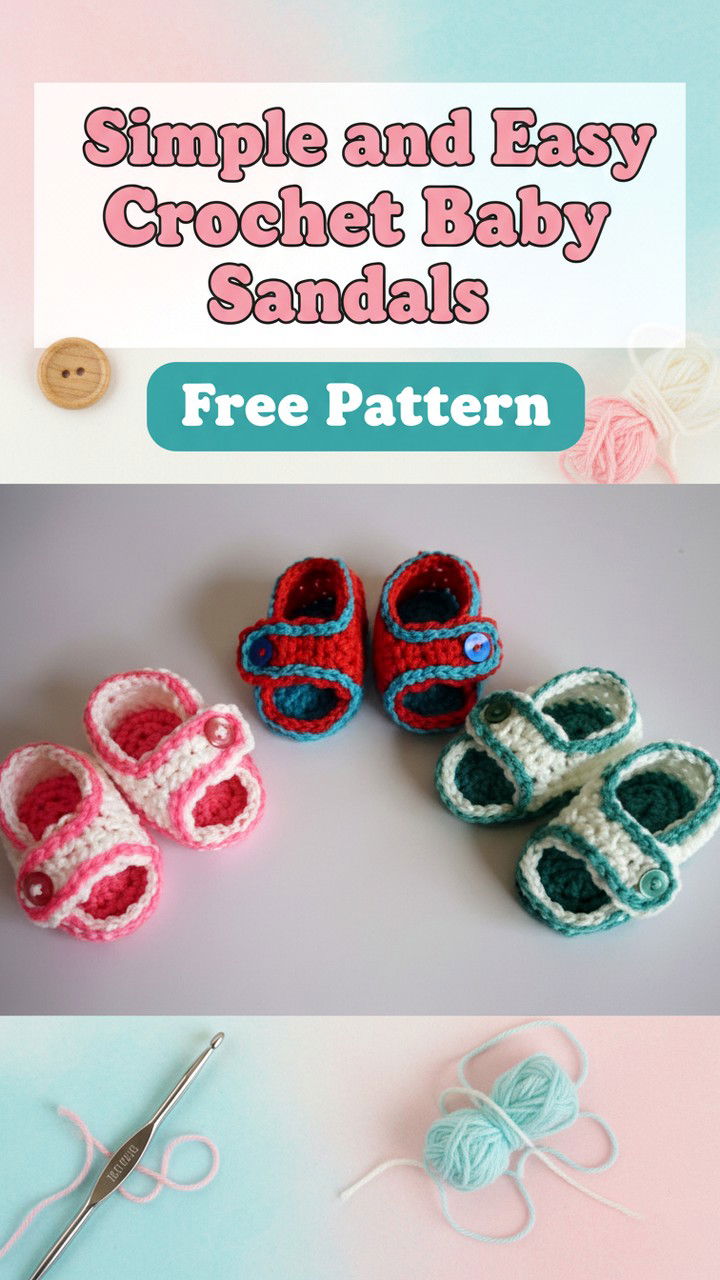 Minimalist and Simple Baby Sandals Free Crochet Pattern
