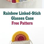 9. The Rainbow Crochet Glasses Case Free Pattern