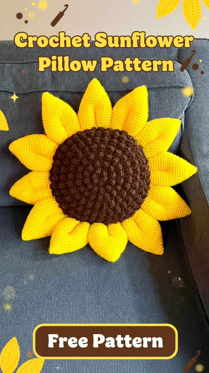 Crochet Sunflower Pillow Pattern Guide