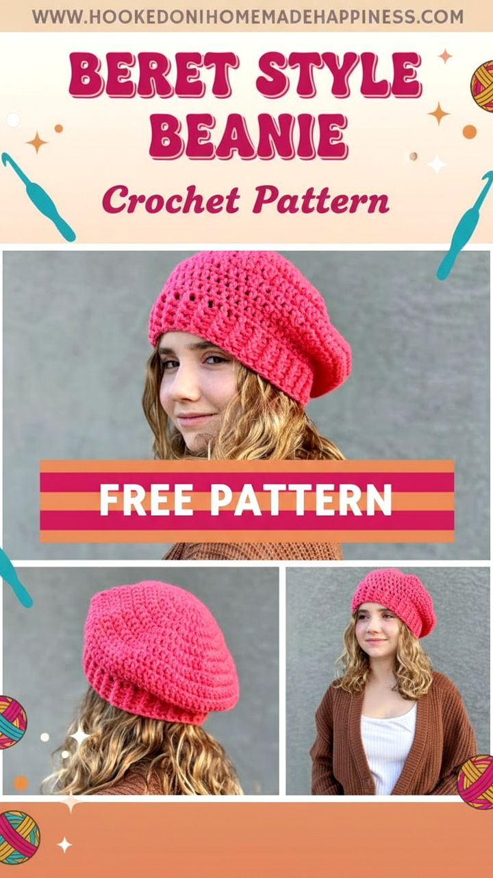 Beret Style Beanie Crochet Pattern