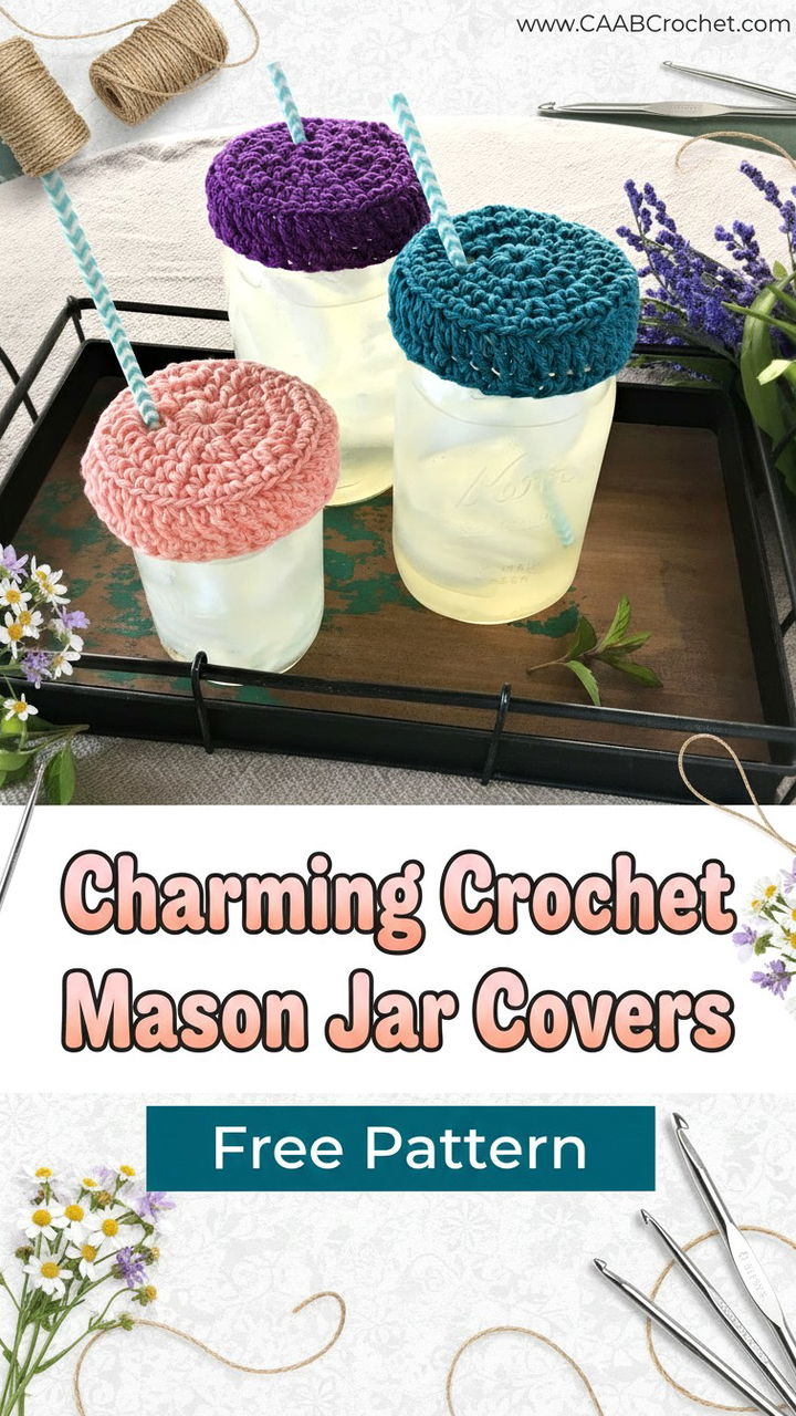 Charming Crochet Mason Jar Covers