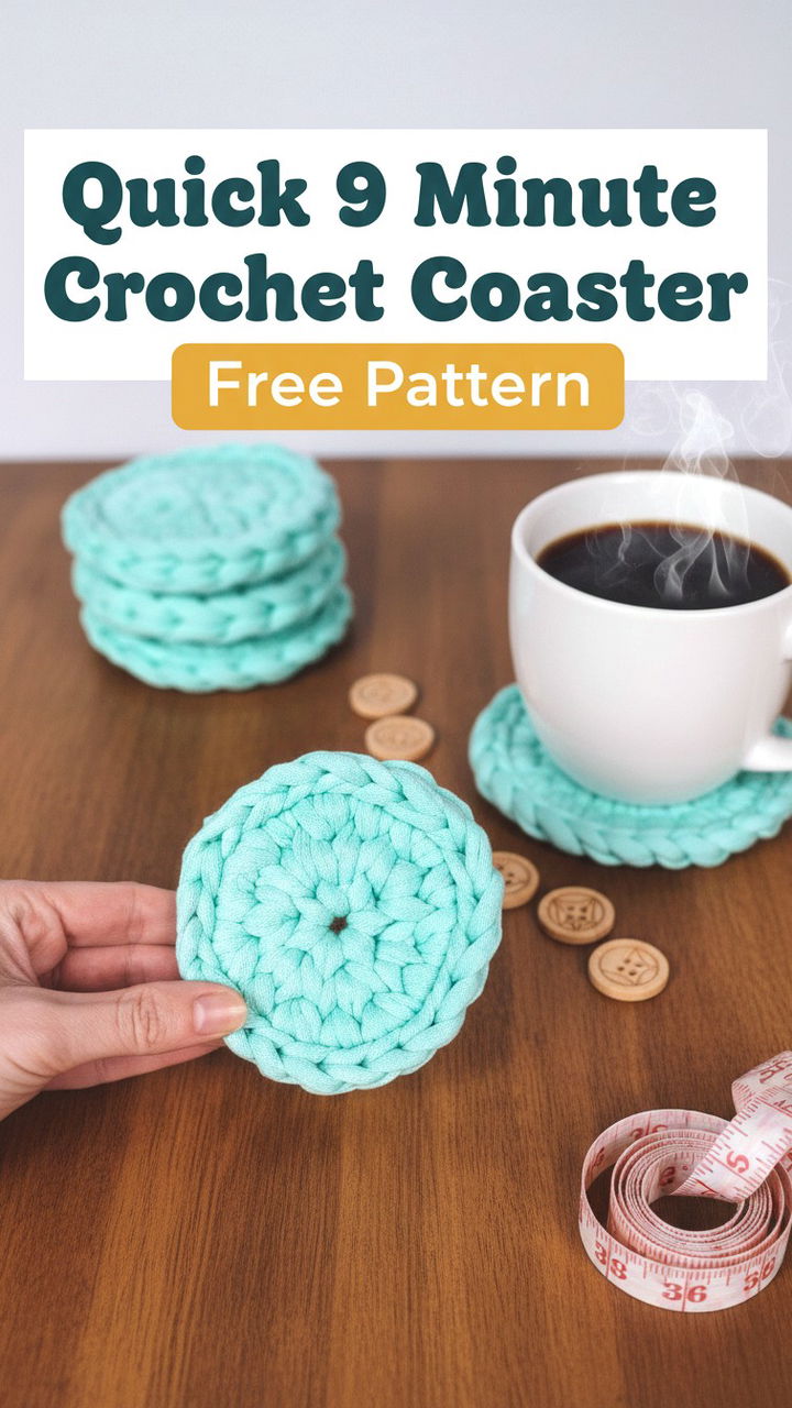 Master the Quick and Easy 9 Minute Crochet Coaster