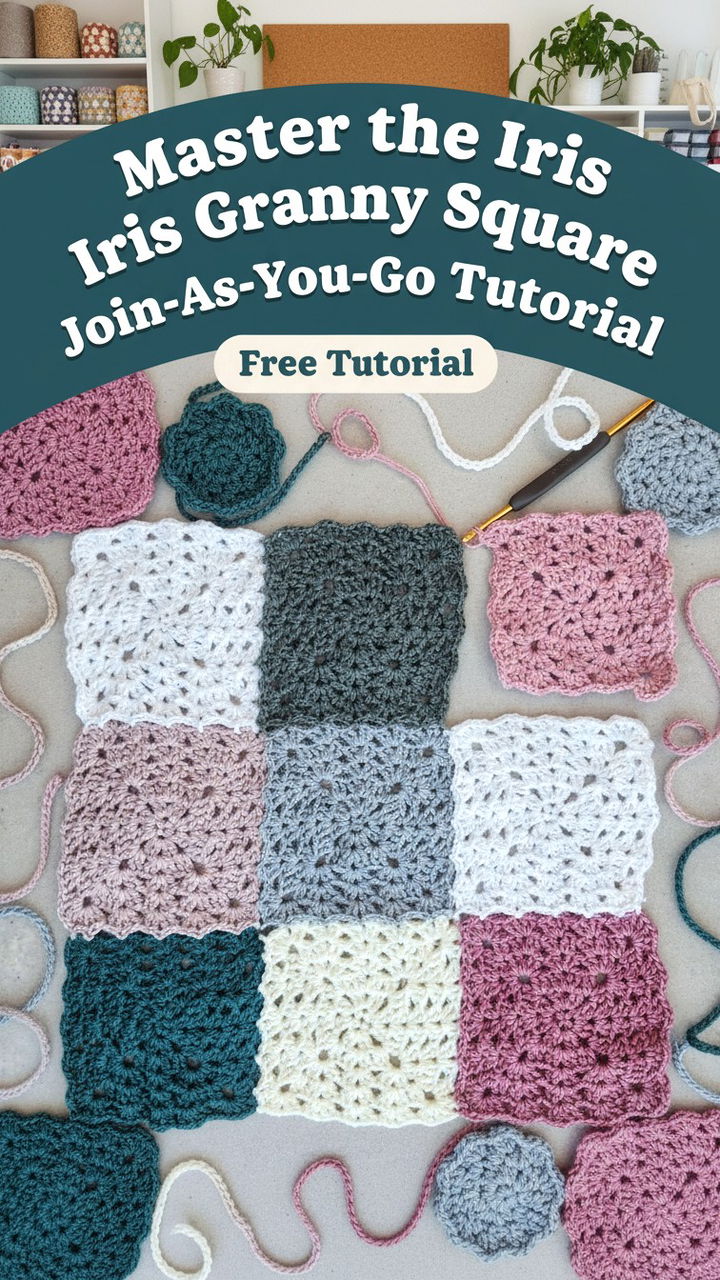 Master the Seamless Iris Granny Square Join As You Go Tutorial