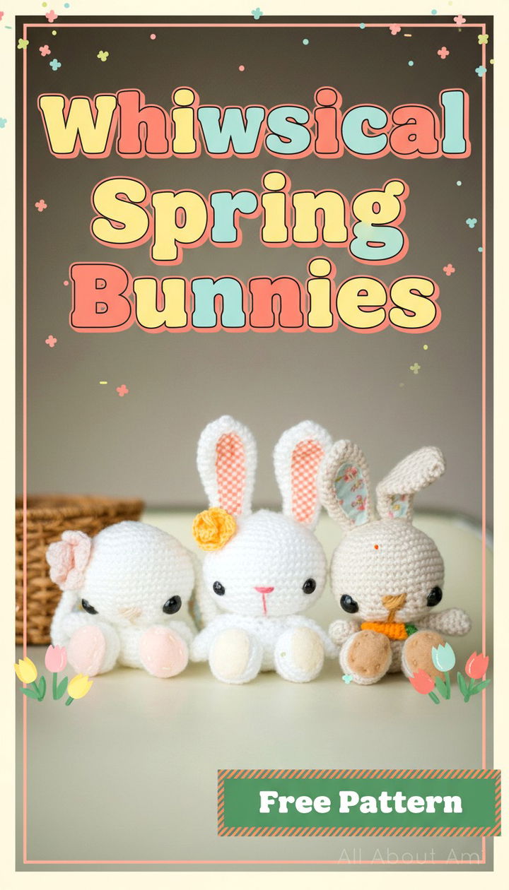 Whimsical Spring Bunnies Free Crochet Pattern