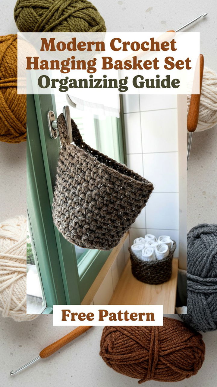 Master the Art of Vertical Storage with This Crochet Hanging Basket Set