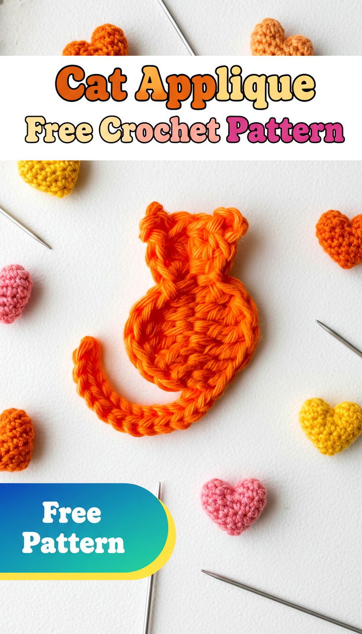 Versatile Cat Applique Free Crochet Pattern for Creative Accents