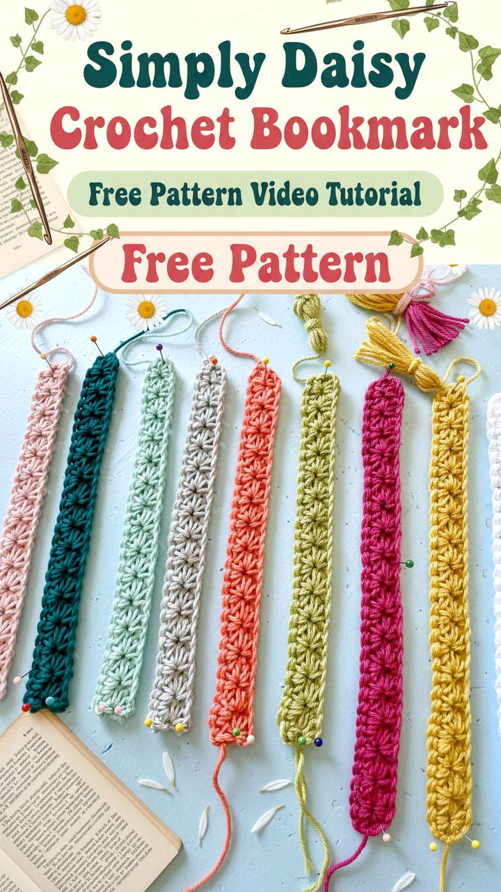 Master the Simply Daisy Crochet Bookmark with Ease