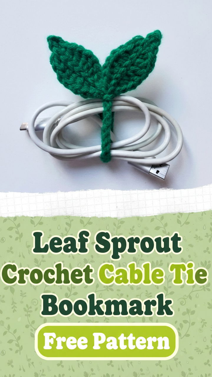 Transform Your Workspace with the Leaf Sprout Crochet Cable Tie