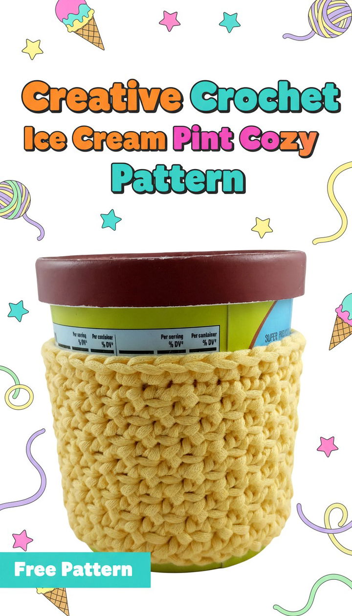 Creative Crochet Ice Cream Pint Cozy Pattern