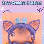 DIY Cat Ear Headphone Cover Free Crochet Pattern