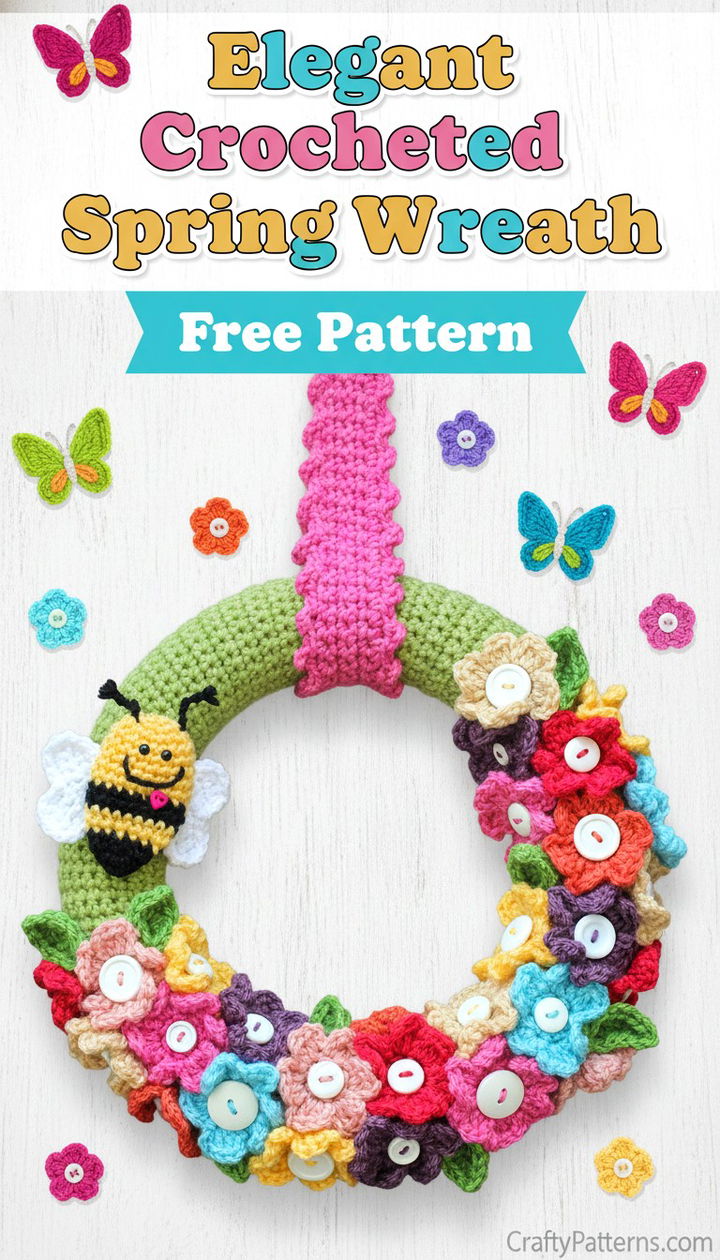 Designing a Stunning Crocheted Spring Wreath for Home Decor
