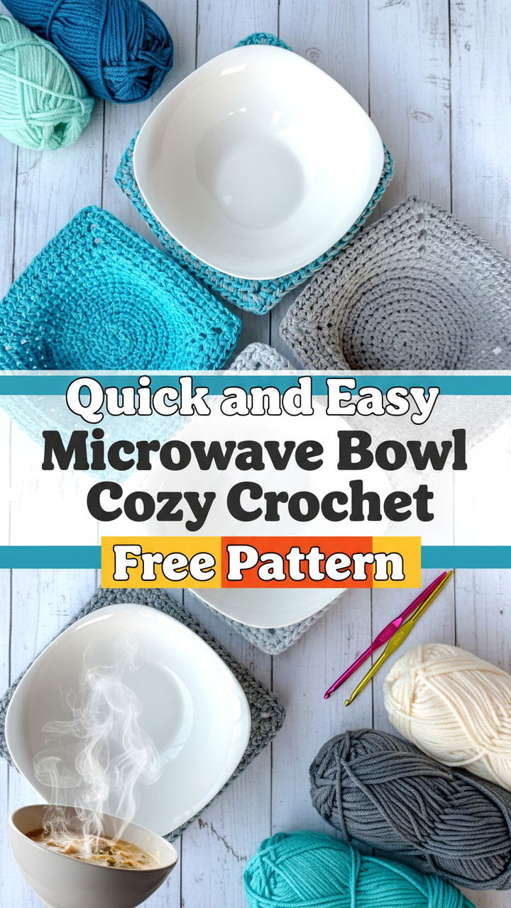 Quick and Easy Microwave Bowl Cozy Crochet Pattern