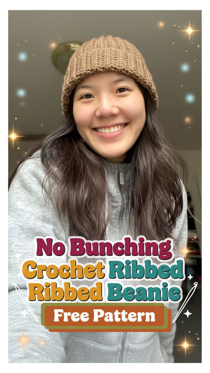Mastering the No Bunching Crochet Ribbed Beanie Technique