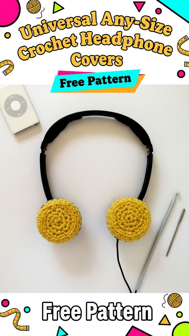 Universal Any Size Crochet Headphone Covers Free Pattern