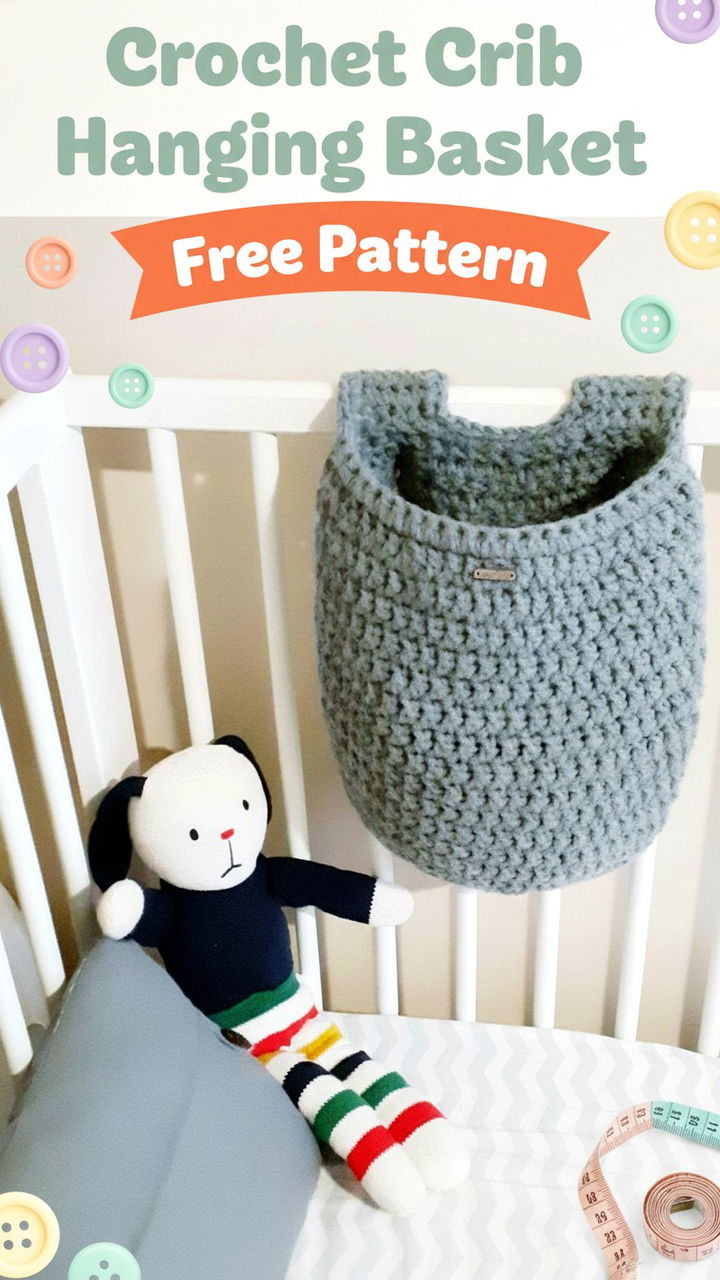 Efficient Nursery Storage with Crochet Crib Hanging Baskets