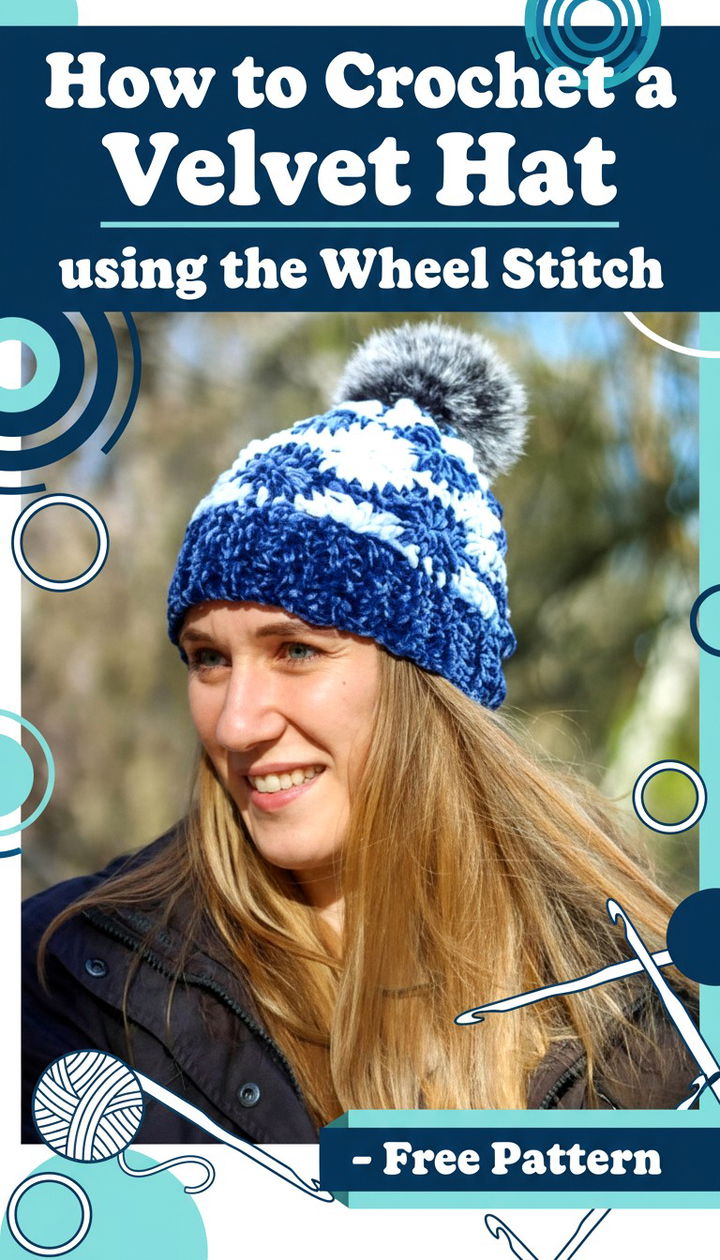 How to Crochet a Velvet Hat using the Wheel Stitch Free Pattern