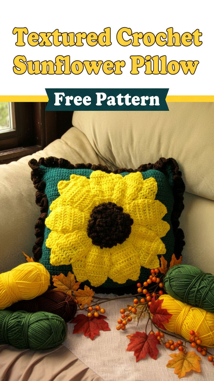 Master the Art of the Crochet Sunflower Pillow