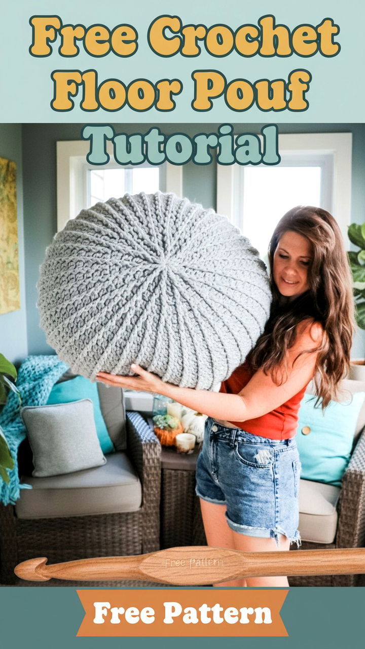 Master the Craft of Home Decor with a Free Crochet Floor Pouf Tutorial