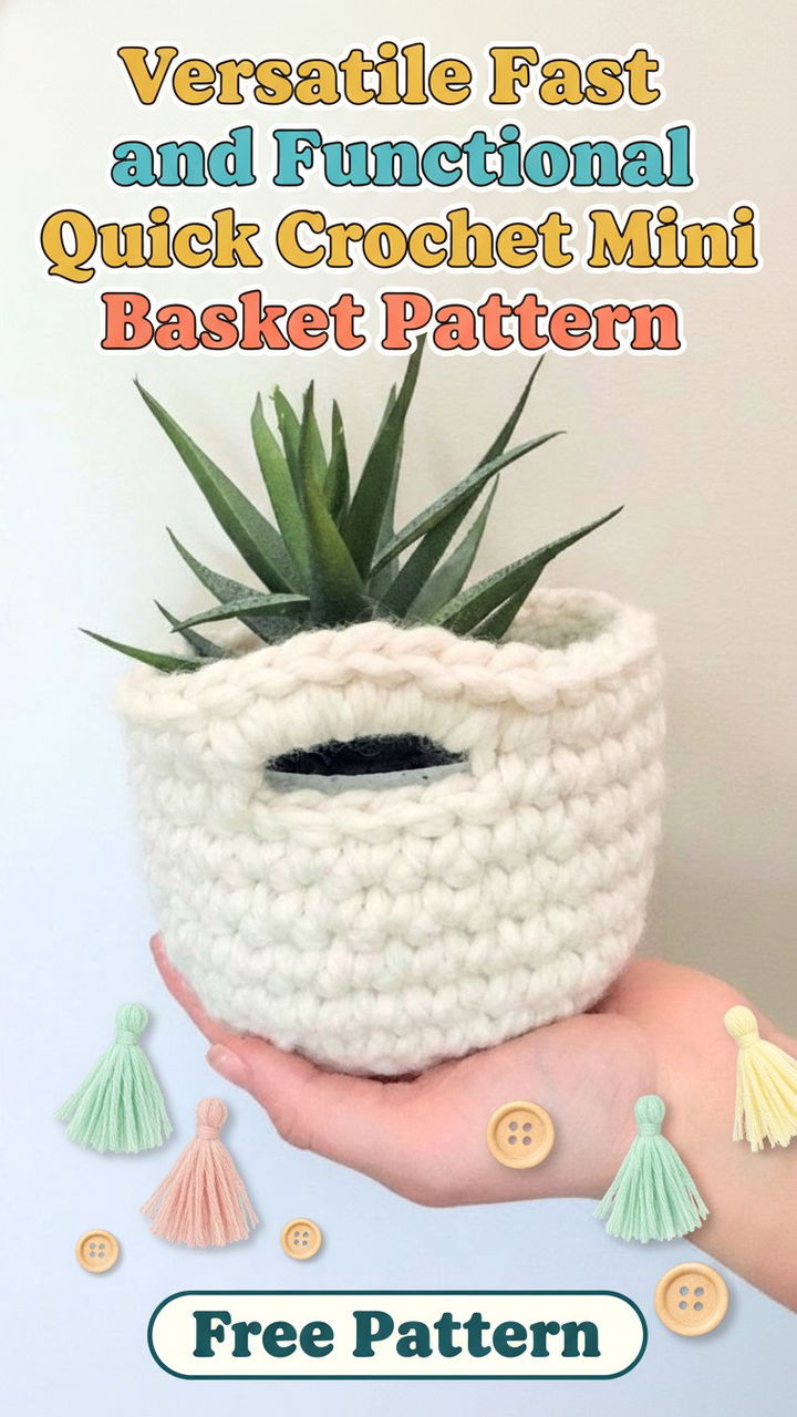 Versatile Fast and Functional Quick Crochet Mini Basket Pattern