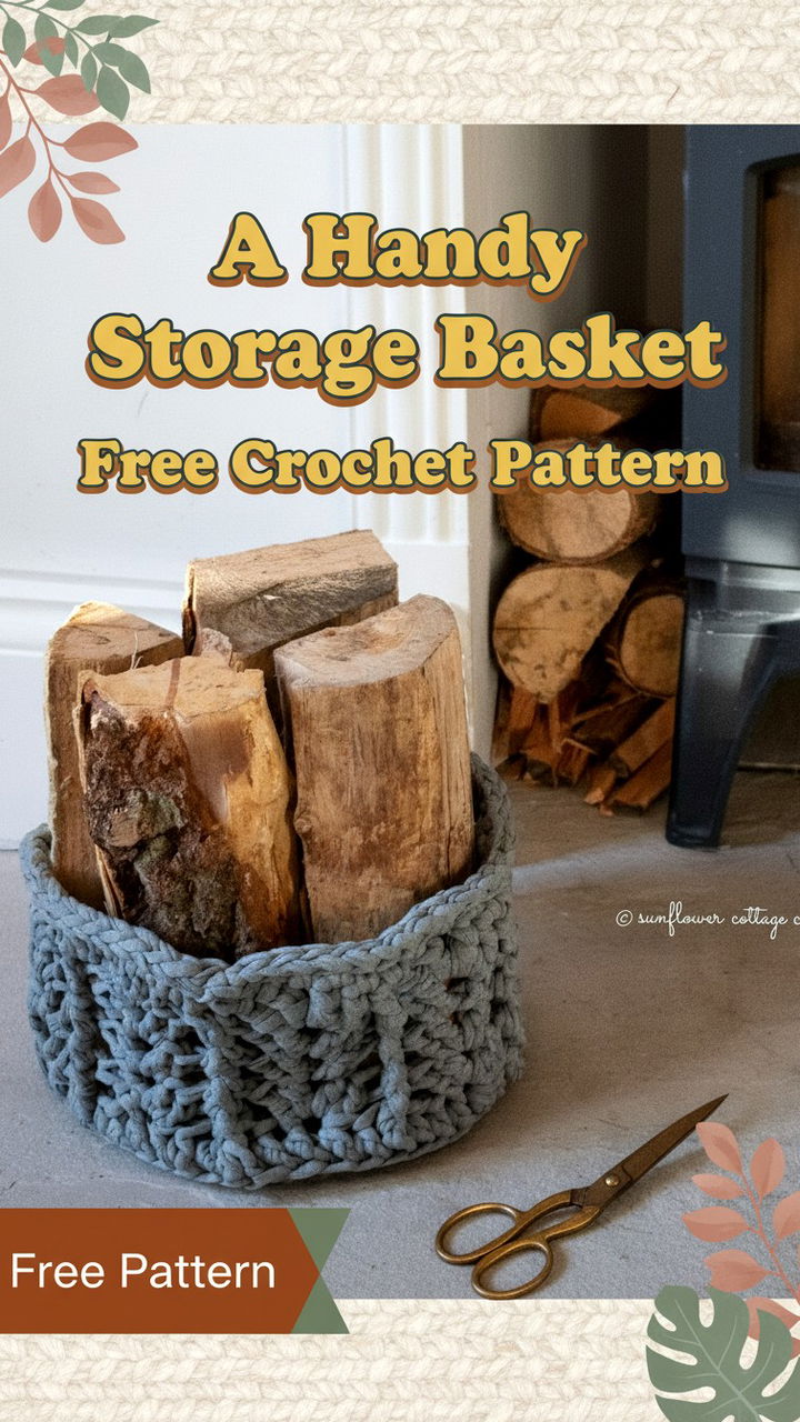 A Handy Storage Basket Free Crochet Pattern