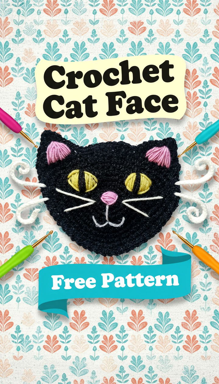 Craft the Perfect Crochet Cat Face with This Free Pattern