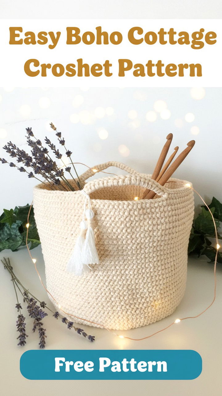Discover the Best Easy Boho Cottage Crochet Basket Free Pattern