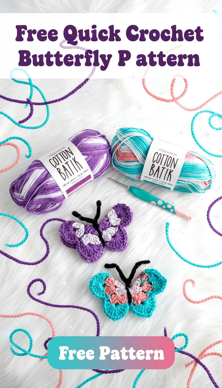 Free Quick Crochet Butterfly Pattern