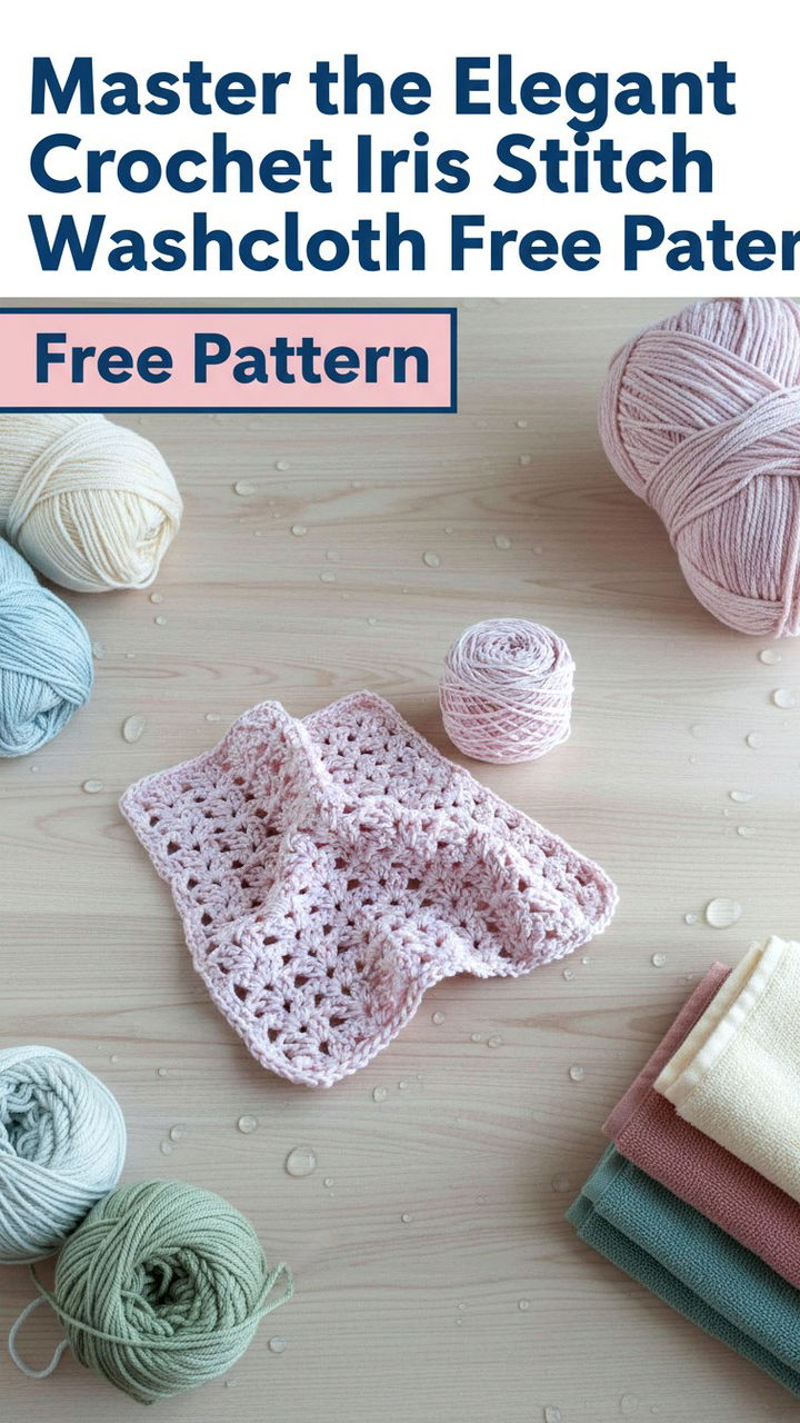 Master the Elegant Crochet Iris Stitch with This Free Washcloth Pattern