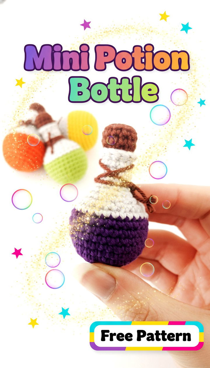 Brew Some Magic with This Mini Potion Bottle Crochet Pattern
