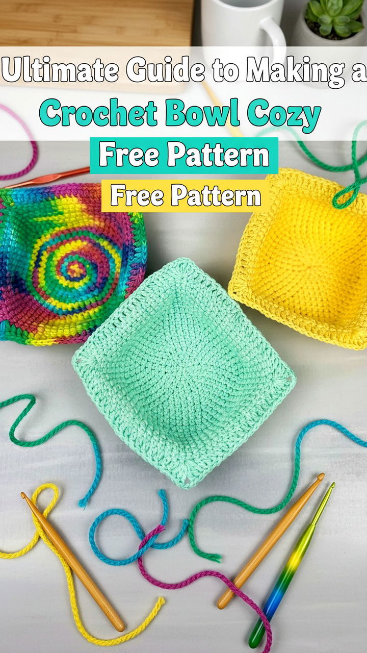 Efficient 1 Hour Easy Crochet Bowl Cozy Free Pattern