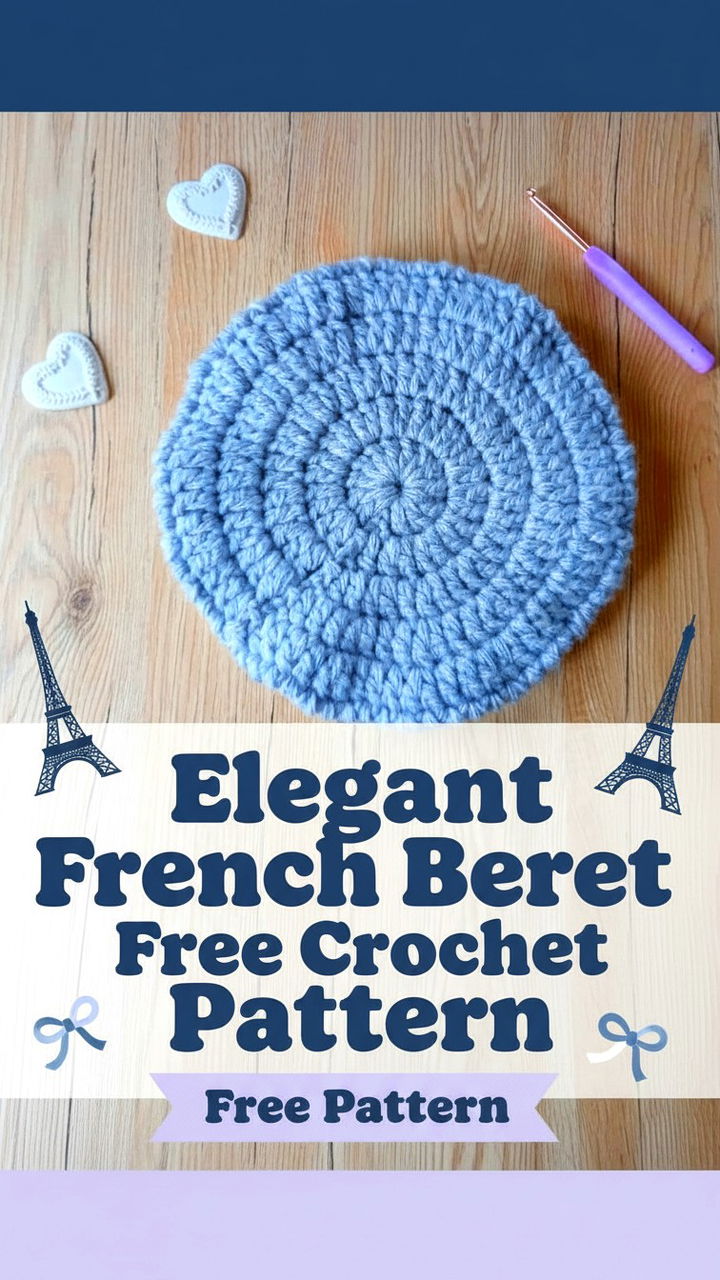 Elegant French Style with This Free Crochet Beret Pattern