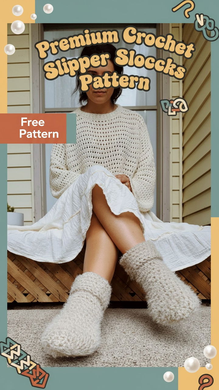 Premium Versatile Crochet Slipper Socks Pattern