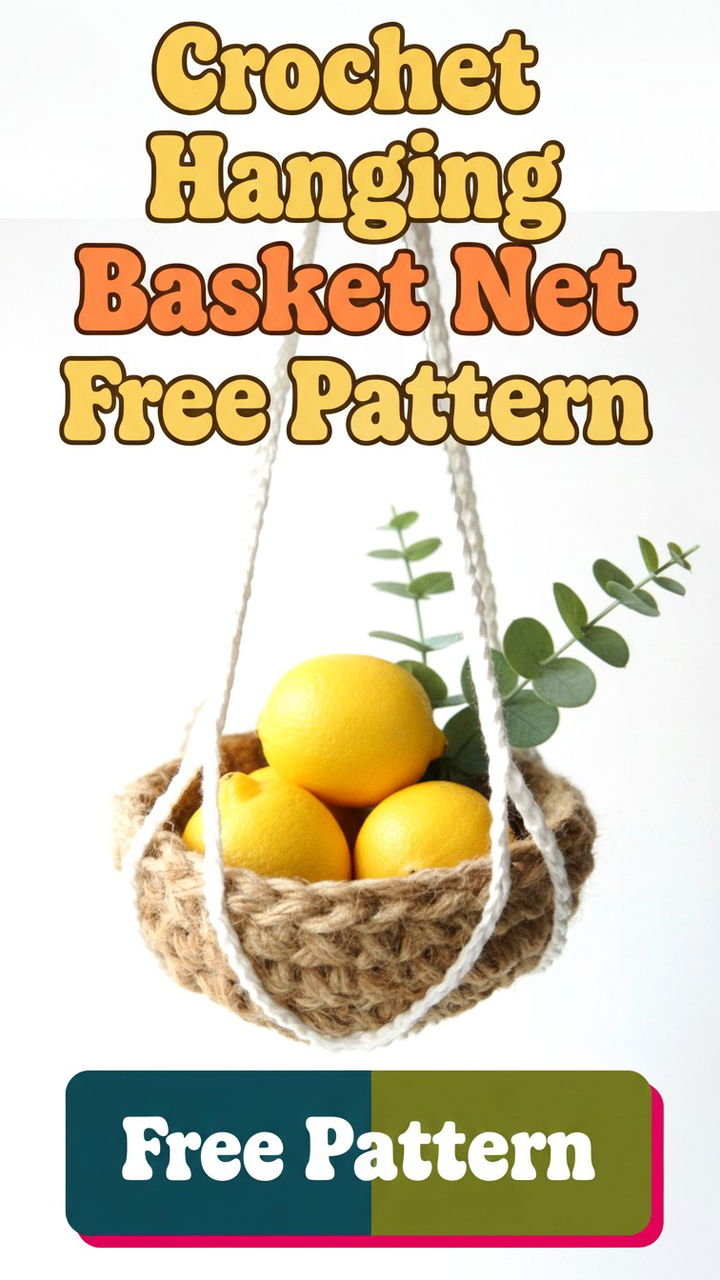 Sustainable Storage with the Crochet Hanging Basket Net