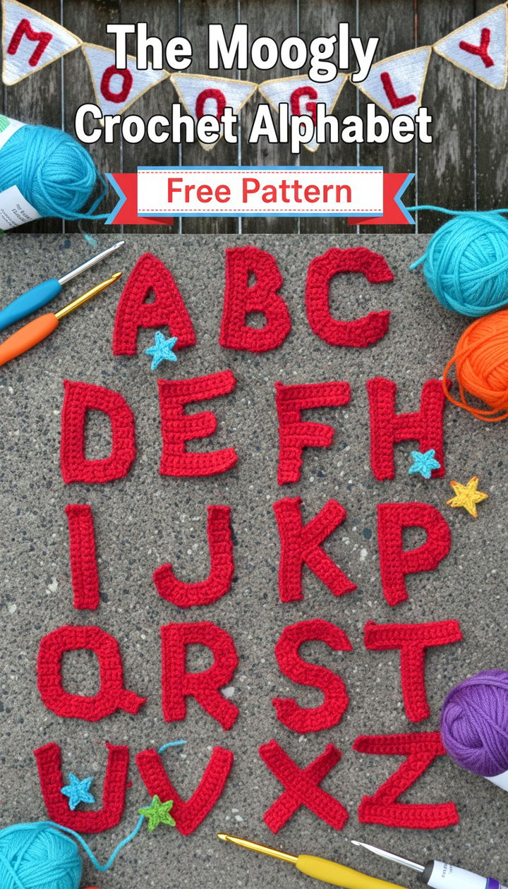 The Moogly Crochet Alphabet Free Pattern