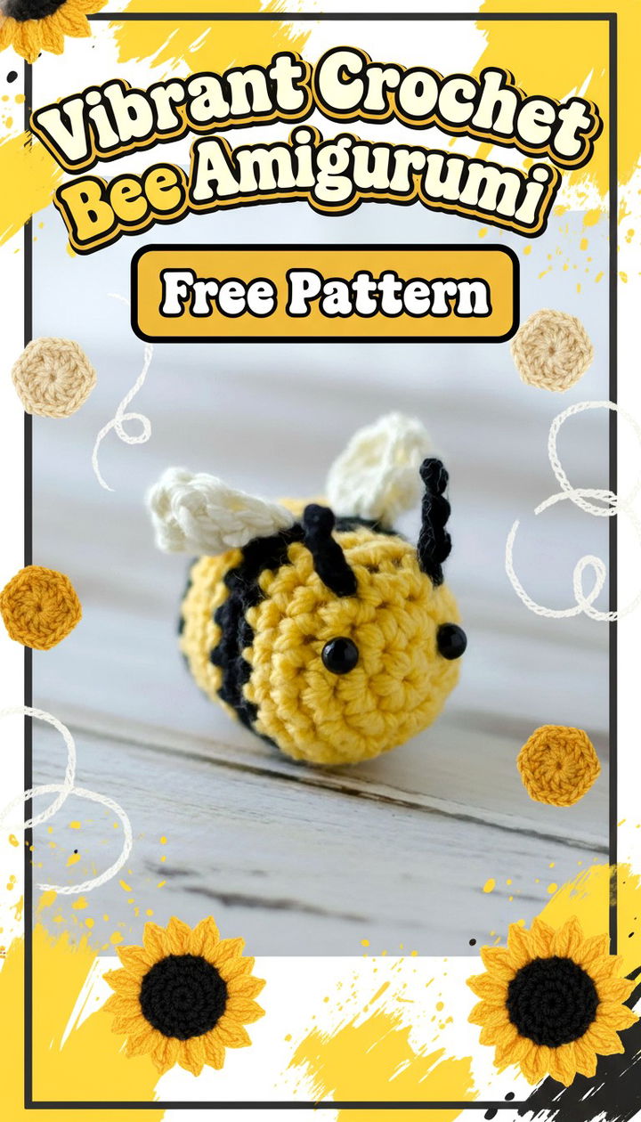 Vibrant Crochet Bee Amigurumi Free Pattern