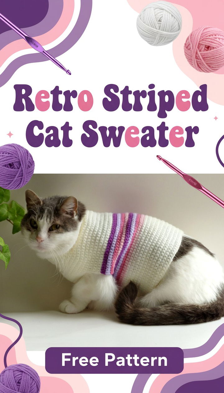 Master the Art of the Retro Striped Cat Sweater
