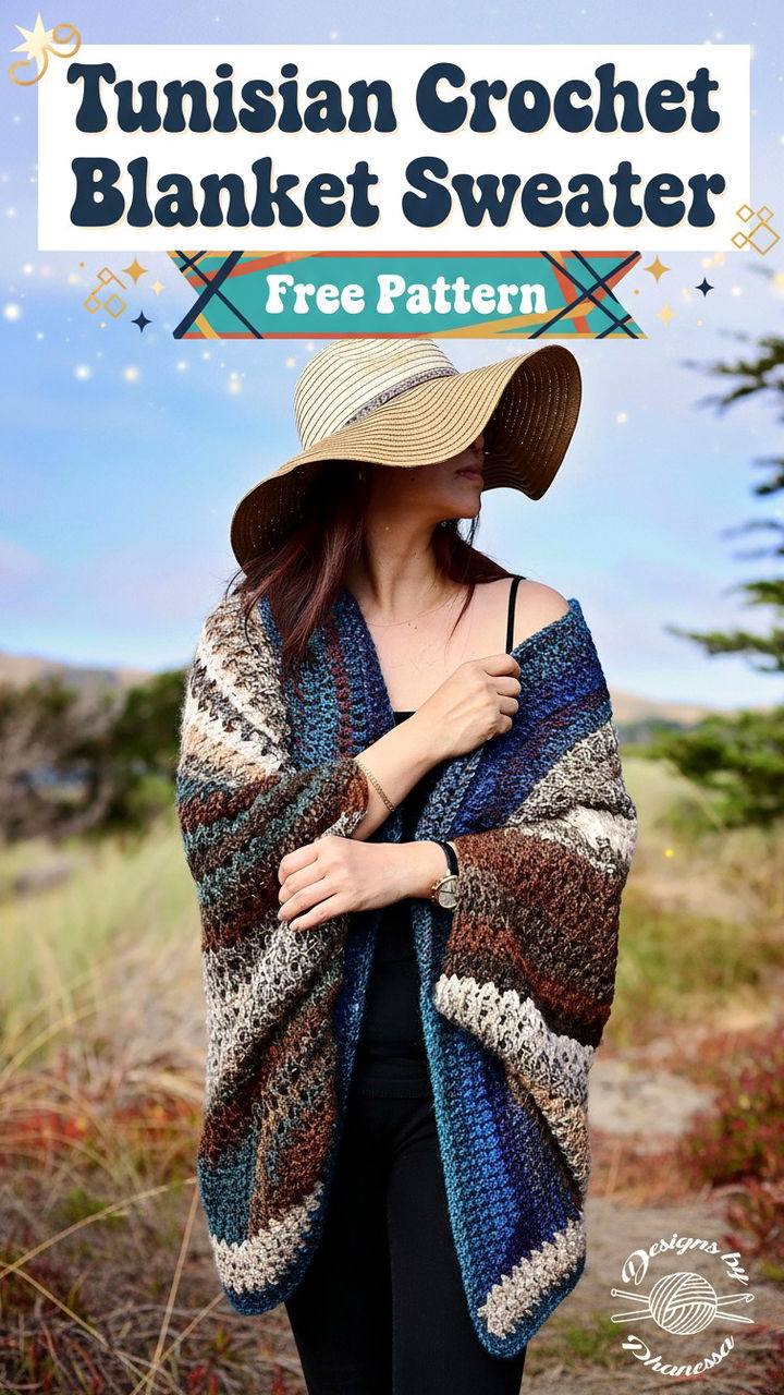 Master the Tunisian Crochet Blanket Sweater Pattern