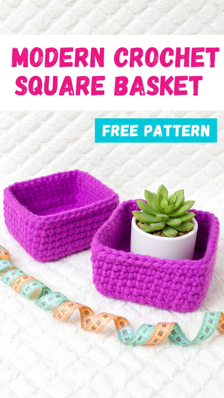 Modern Solutions for Home Storage with the Crochet Square Basket