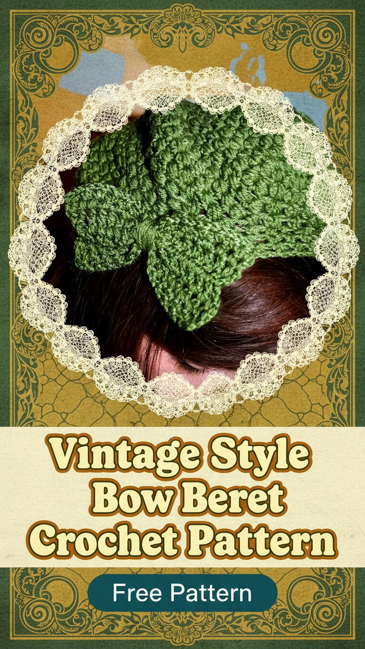 Timeless Elegance with the Vintage Style Bow Beret Crochet Pattern