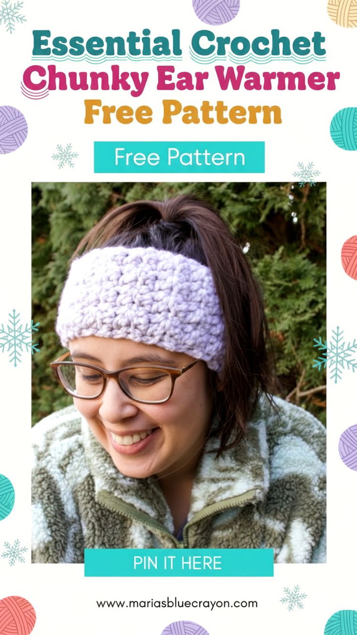 Essential Crochet Chunky Ear Warmer Free Pattern