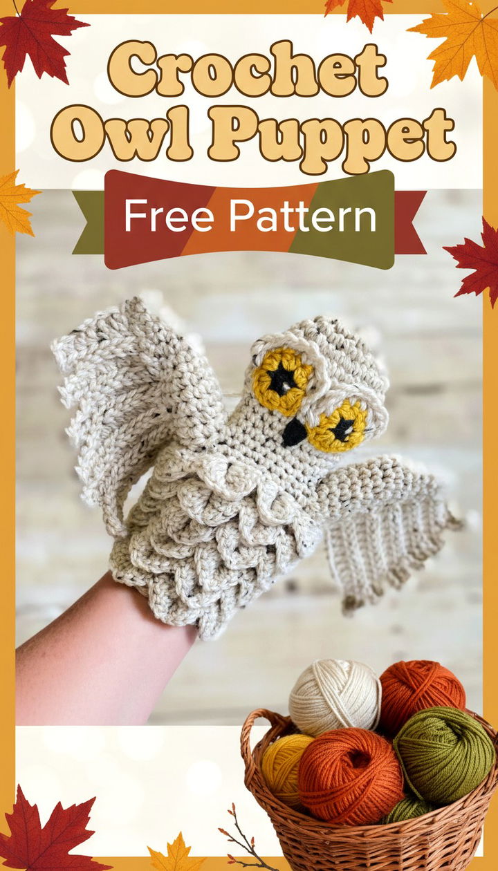 Create a Playful Crochet Owl Puppet with This Easy Free Pattern