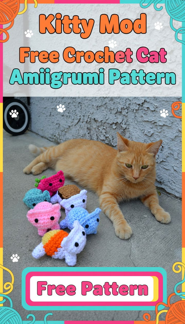 Creative Kitty Mod Free Crochet Cat Amigurumi Pattern