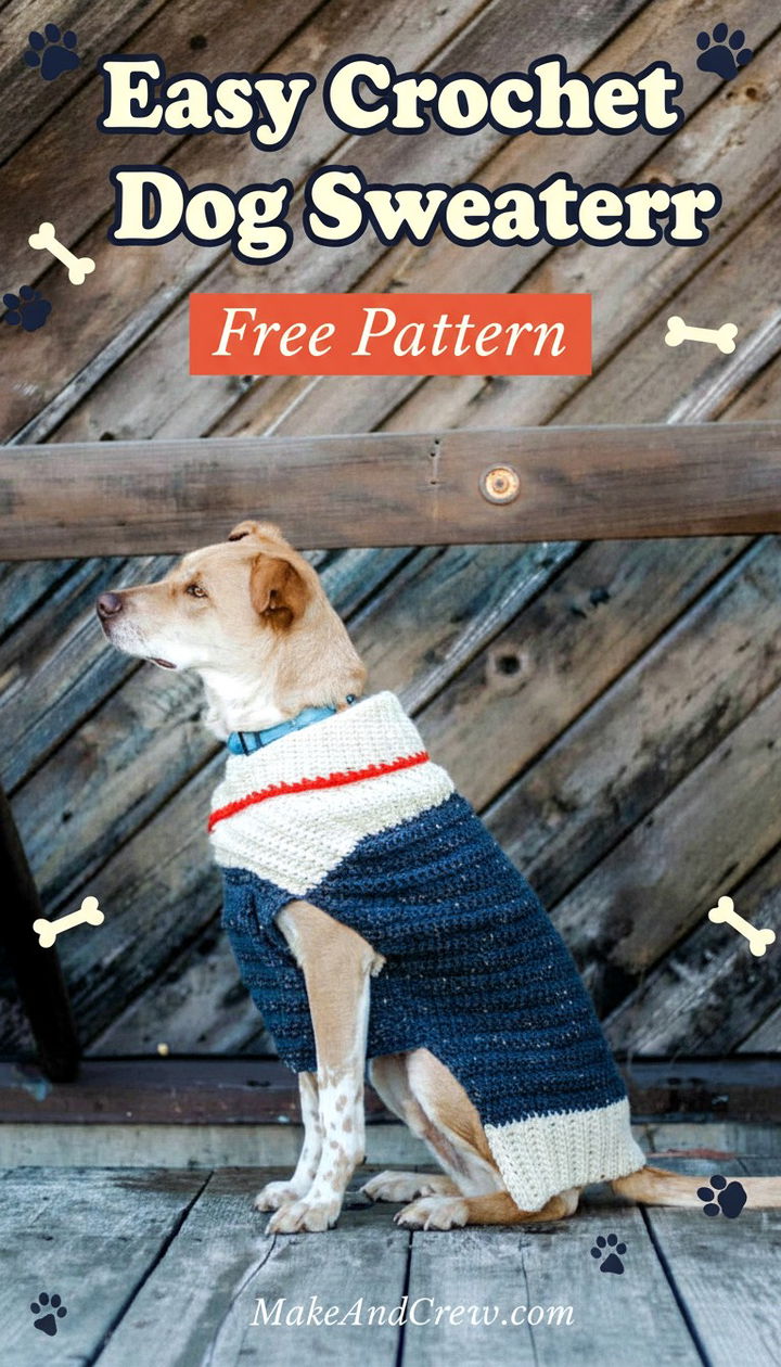 Keep Your Pup Cozy with This Easy Crochet Dog Sweater