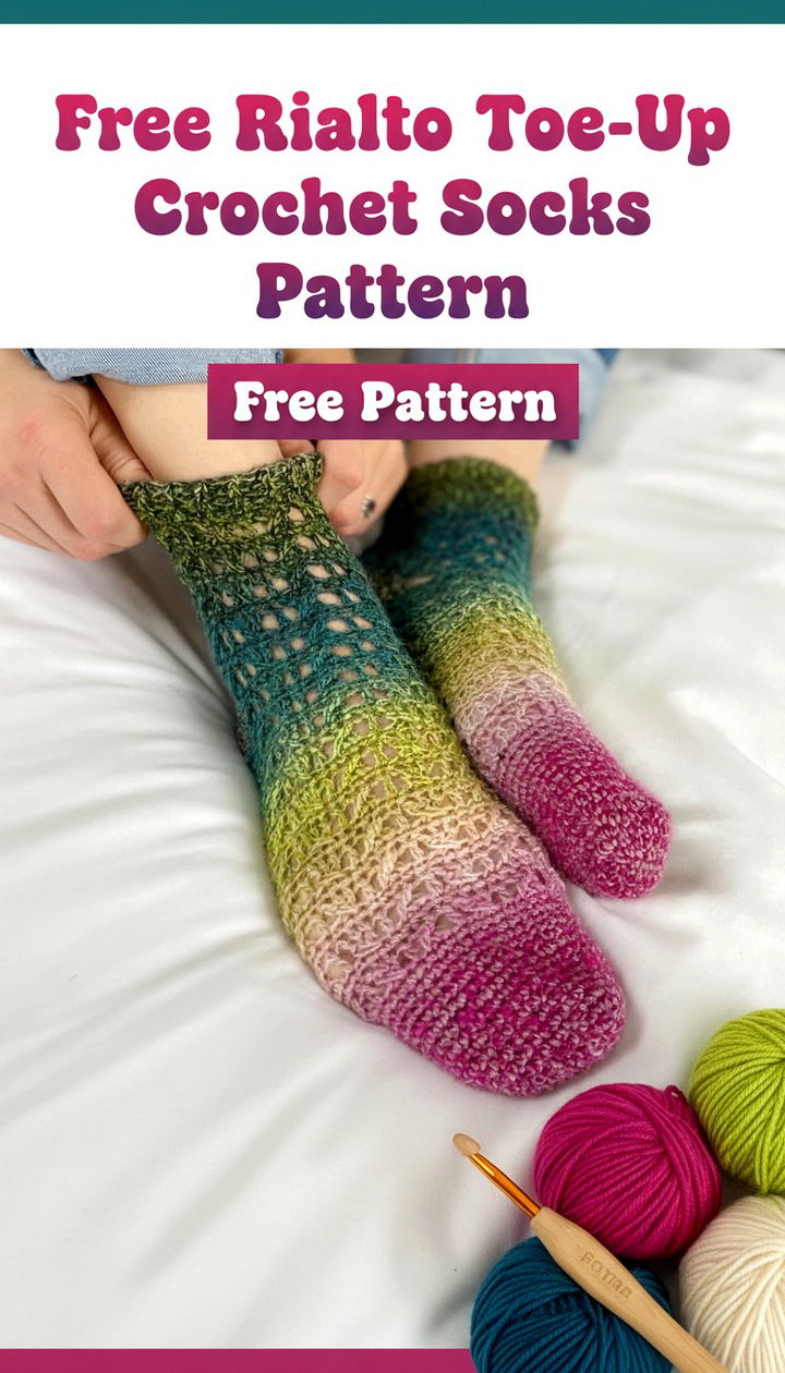 Master the Art of the Rialto Toe Up Crochet Socks