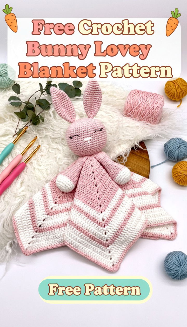 Master the Free Crochet Bunny Lovey Square Blanket Pattern