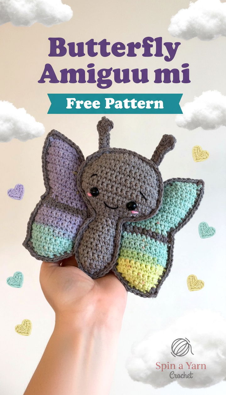 Adorable Butterfly Amigurumi Free Crochet Pattern