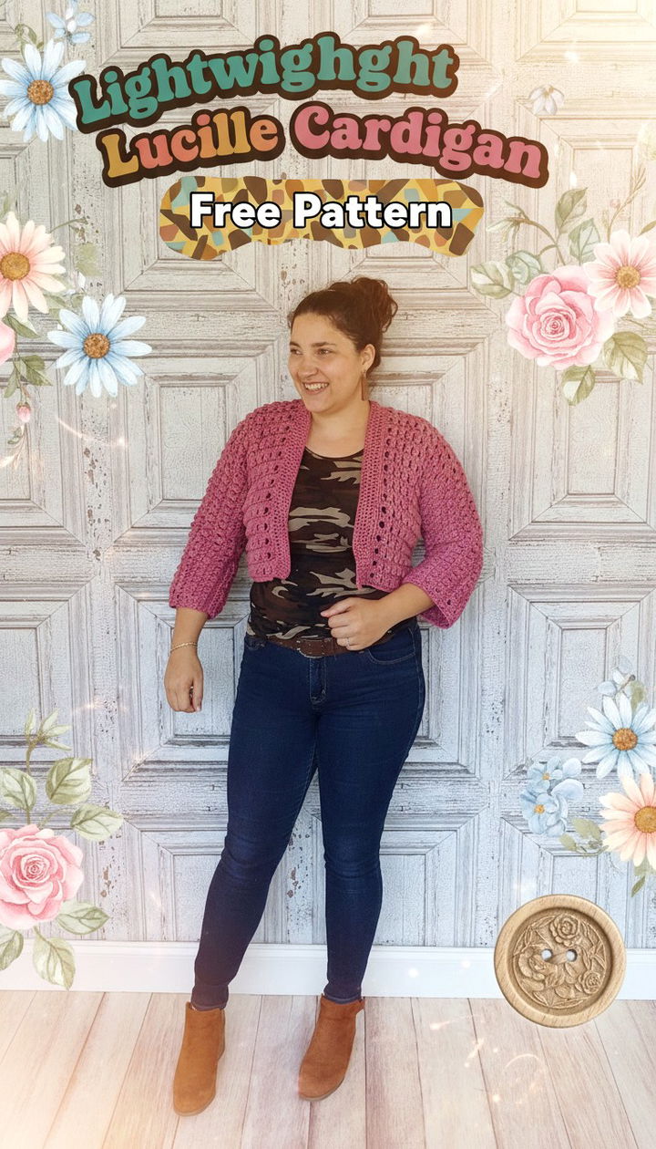 Airy Sophistication Lightweight Lucille Cardigan Free Crochet Pattern
