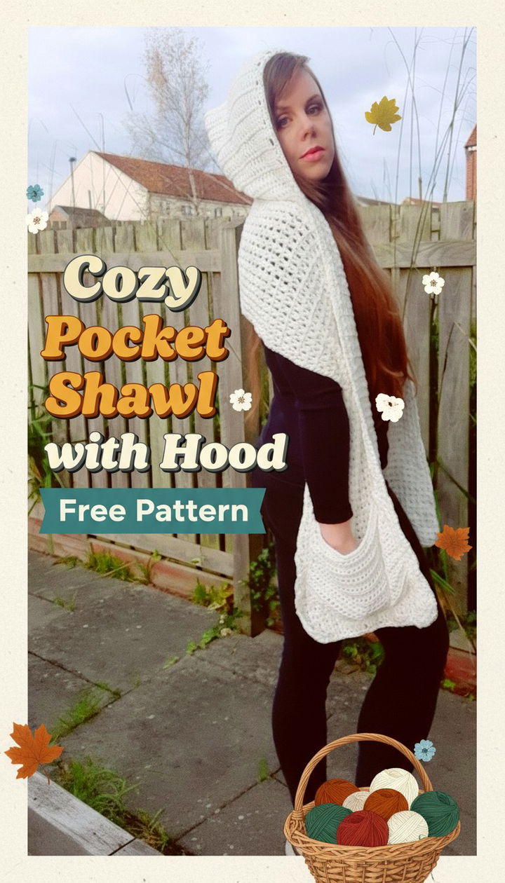Design a Cozy Pocket Shawl with Hood A Complete Crochet Guide